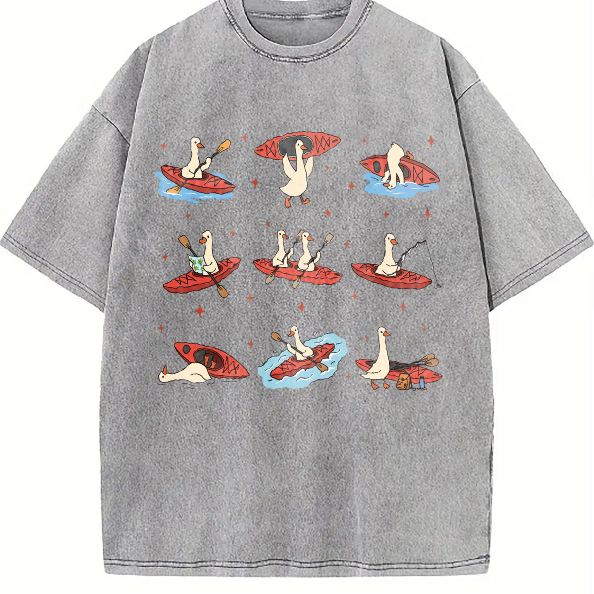 Silly Goose Kayaking Vintage Washed T-Shirt product image 4