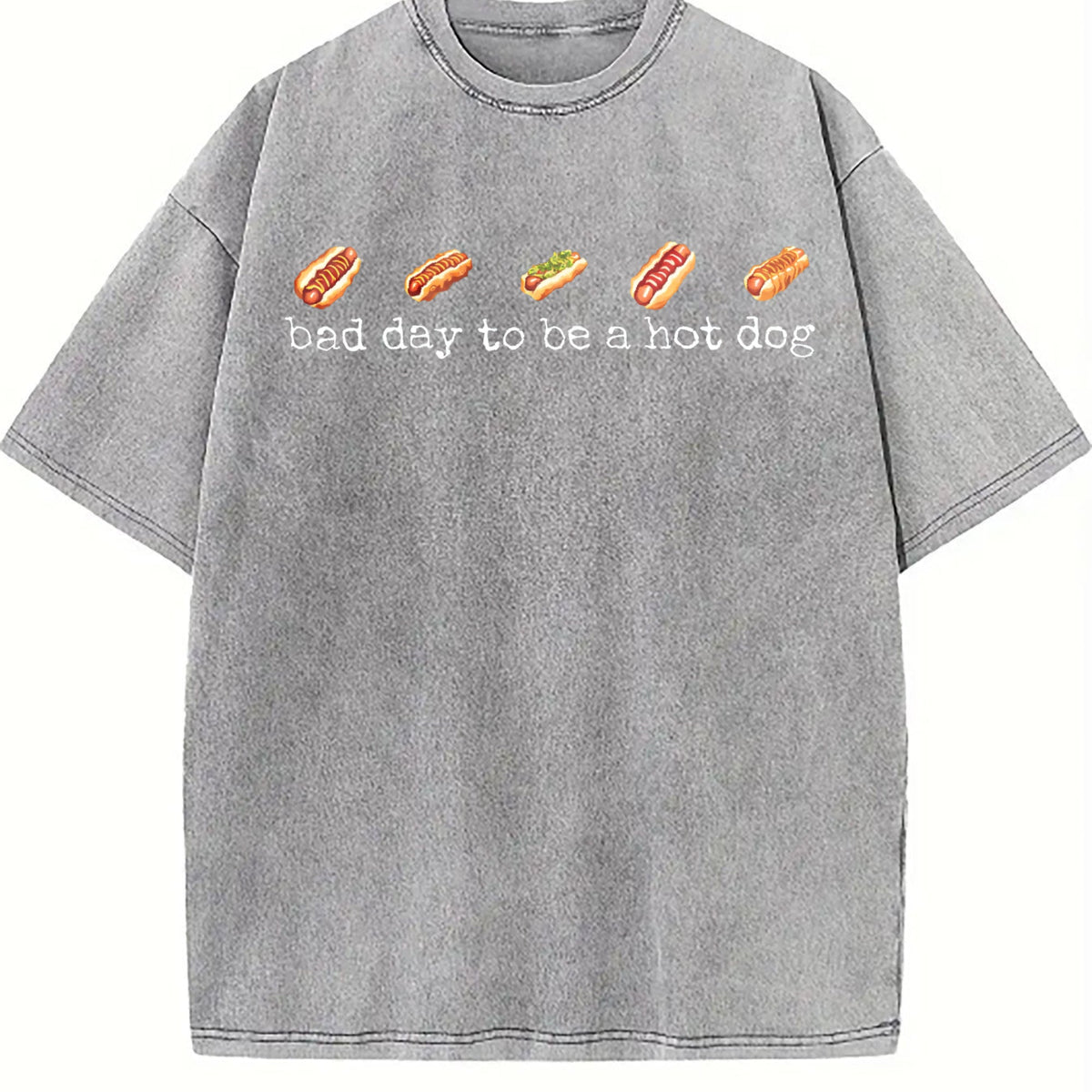 Bad Day To Be A Hotdog Vintage Washed T-Shirt product image 4