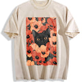 Blockbuster - Black Cat And Red Daisy Vintage Washed T-Shirt product image 1