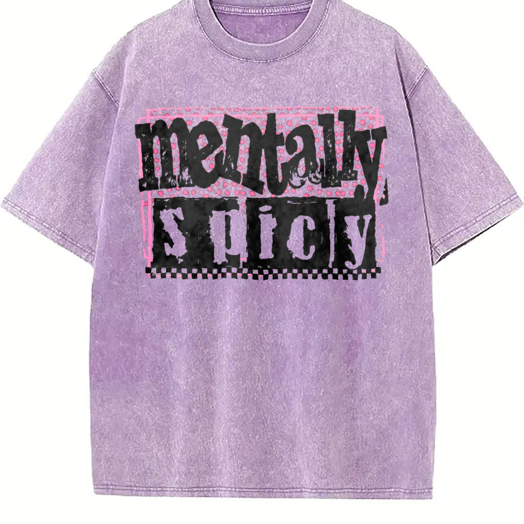 Mentally Spicy Snarky Vintage Washed T-Shirt product image 6