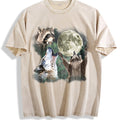 Raccoon And Wolf Vintage Washed T-Shirt product image 1