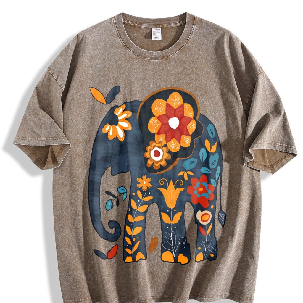 Bohemian Elephant - With Vibrant & Floral Vintage Washed product image 3