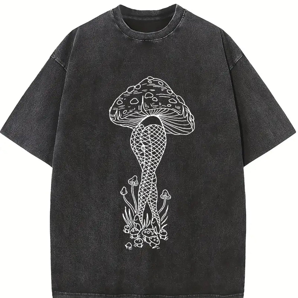 Mushroom And Snake - Made From 100 Vintage Washed T-Shirt product image 2