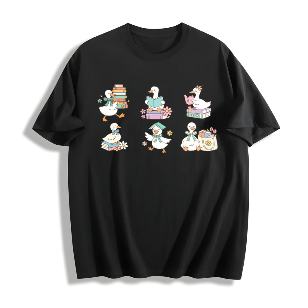 Silly Goose Reading Cotton T-Shirt product image 1