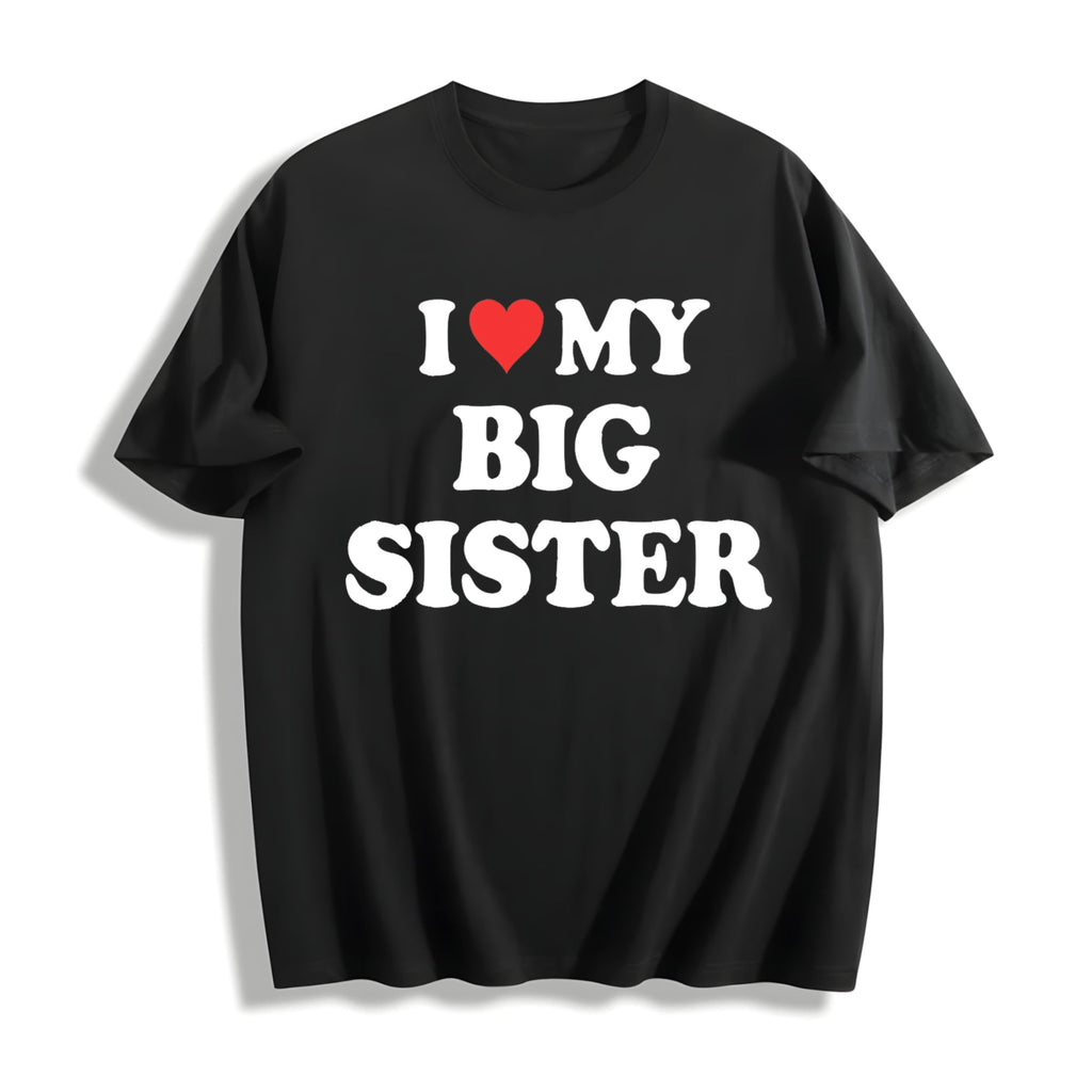 Heart I Love My Big Sister Cotton T-Shirt product image 1