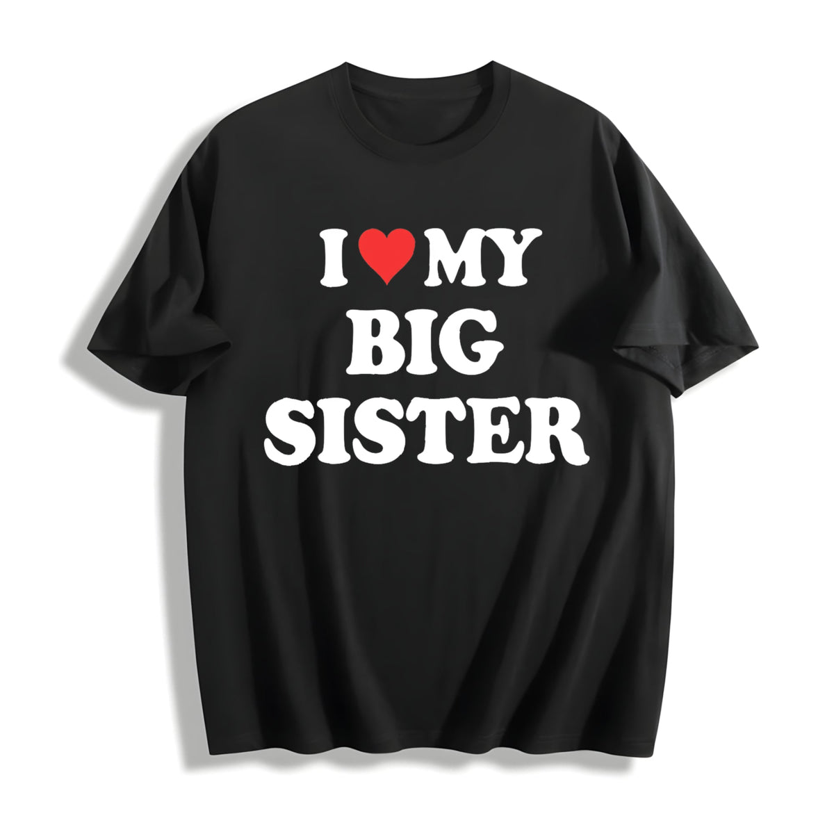 Heart I Love My Big Sister Cotton T-Shirt product image 1