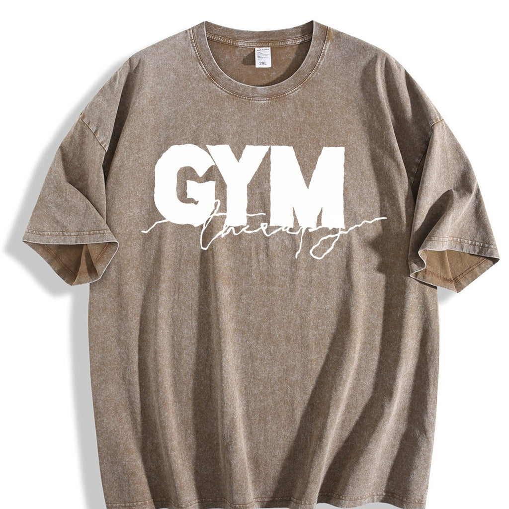 Gym Intention Script Vintage Washed T-Shirt product image 3