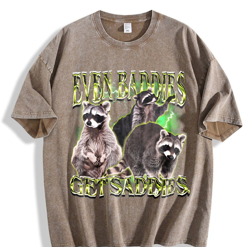 Even Baddies Get Saddies Vintage Washed T-Shirt product image 3
