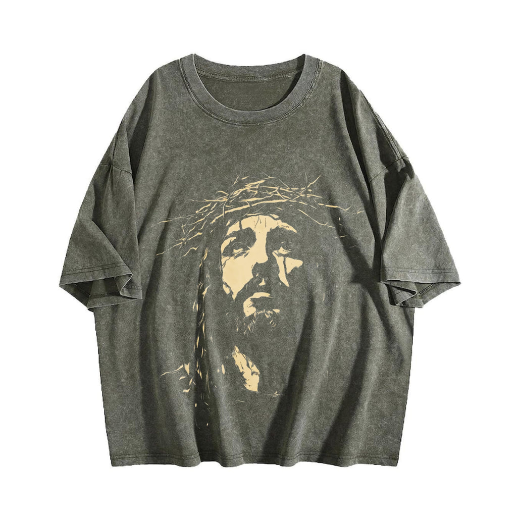 Distressed Gold Graphic Vintage Washed T-Shirt product image 4