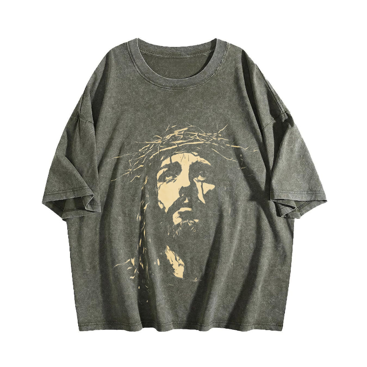 Distressed Gold Graphic Vintage Washed T-Shirt product image 4