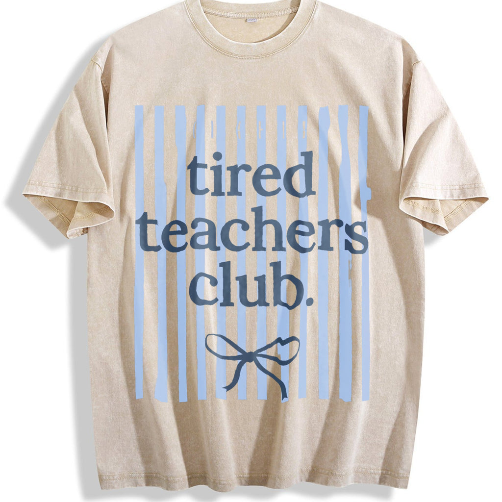 Tired Teachers Club Vintage Washed T-Shirt product image 1