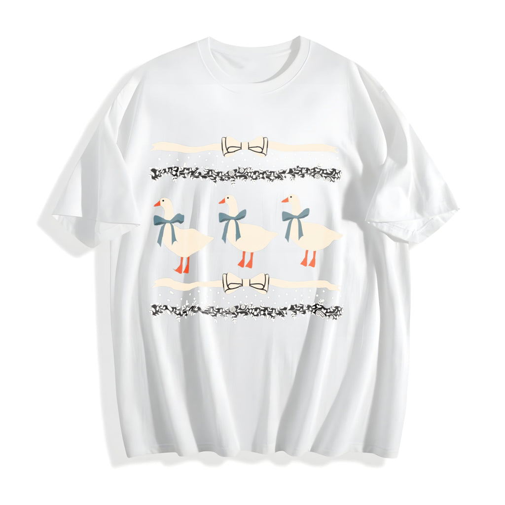 1980s Blue Ribbon Goose With Hearts Ugly Cotton T-Shirt product image 2