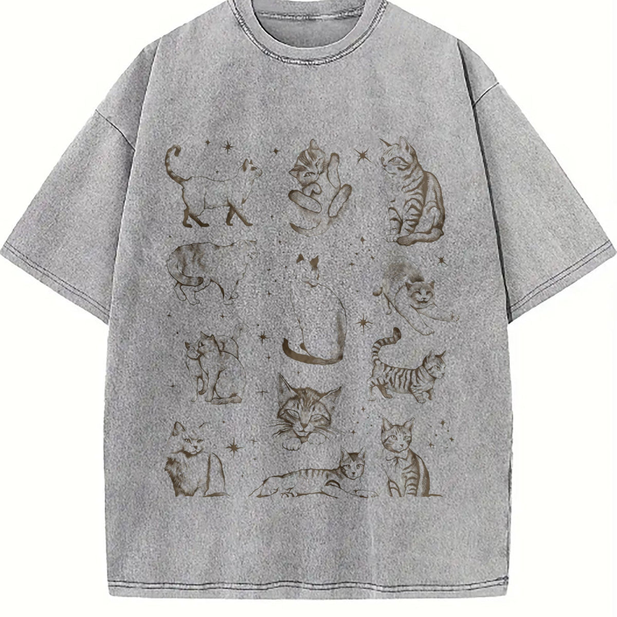 90s Tattoo Cat Vintage Washed T-Shirt product image 5