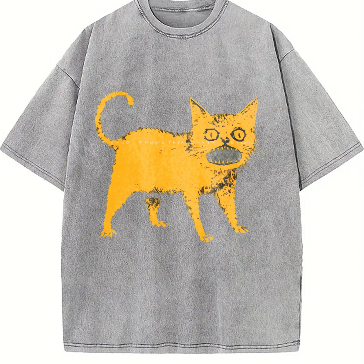 Black With Yellow Highlights Vintage Washed T-Shirt product image 4