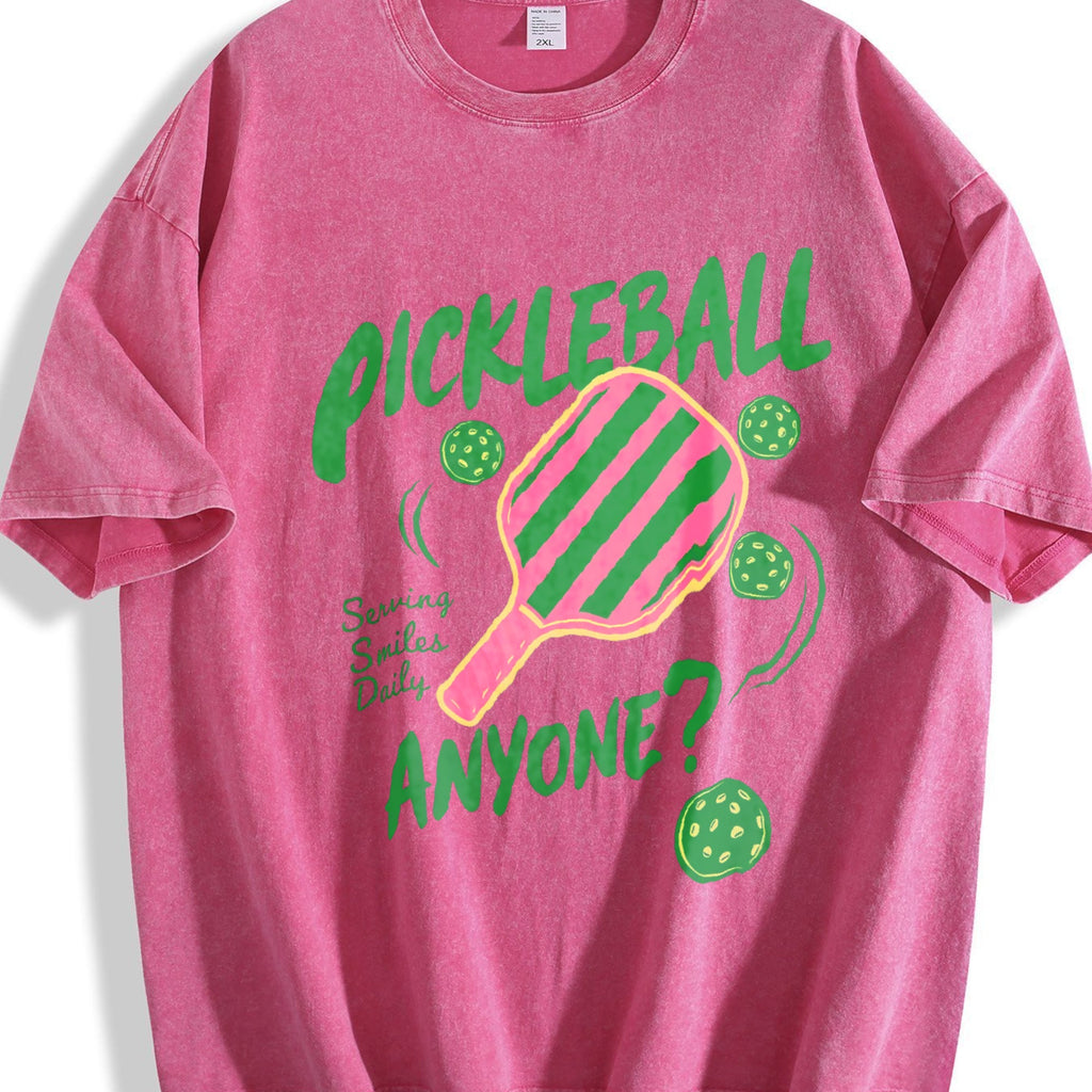 Pickleball Playing Paddleball Sport Vintage Washed T-Shirt product image 5