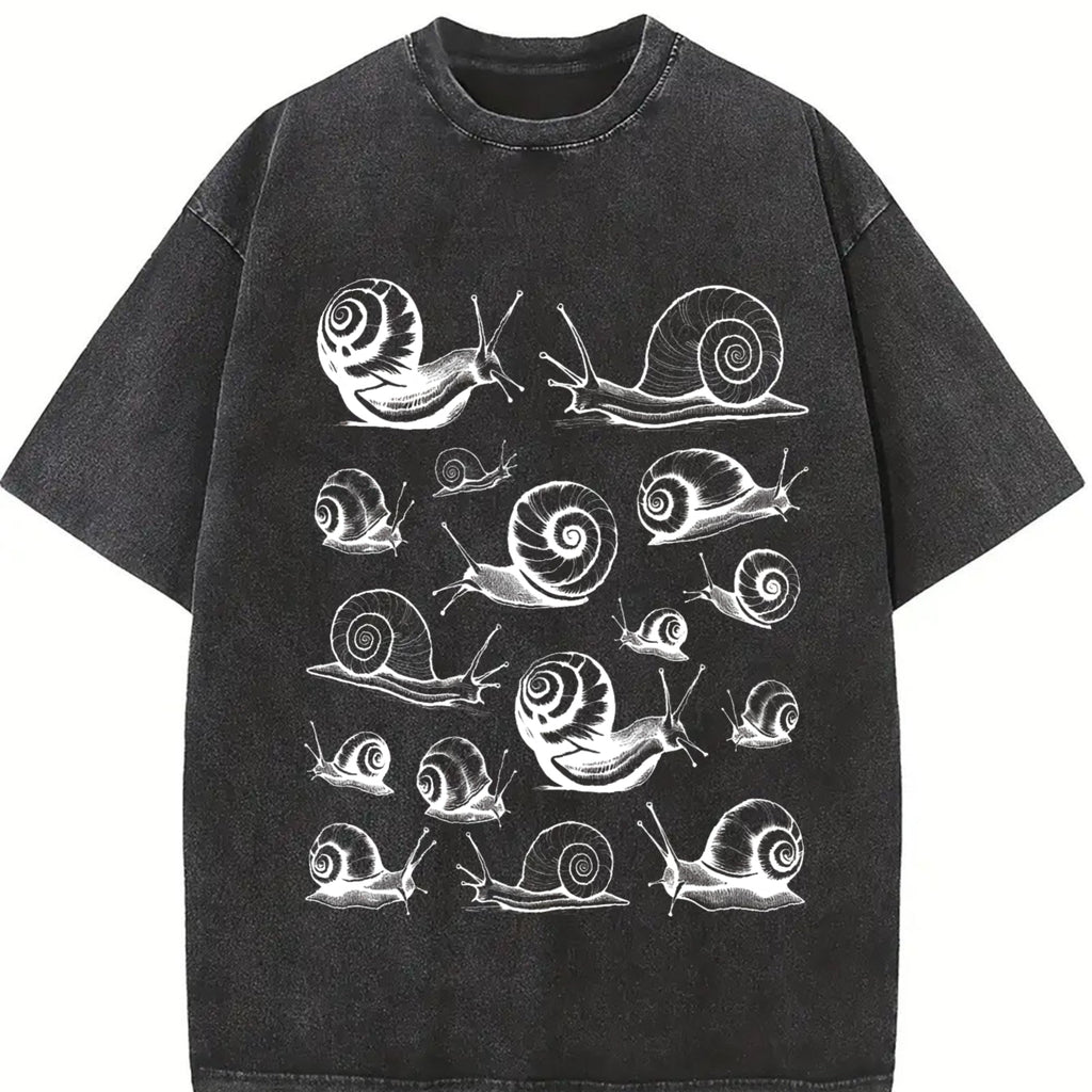 Snails Tattoo Vintage Washed T-Shirt product image 2