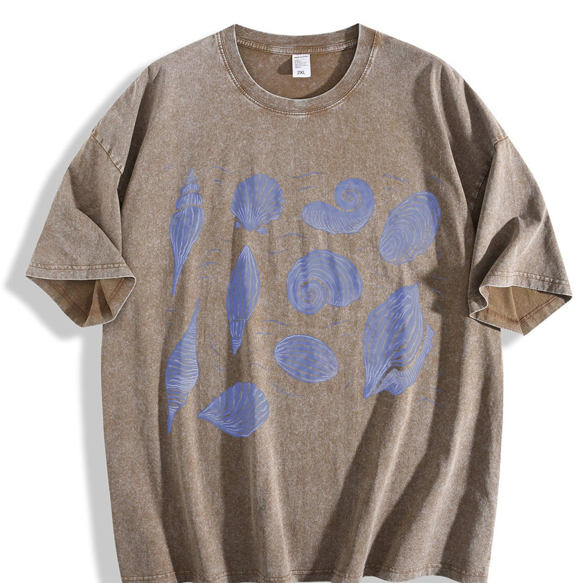Shells Ocean 90s Vintage Washed T-Shirt product image 3
