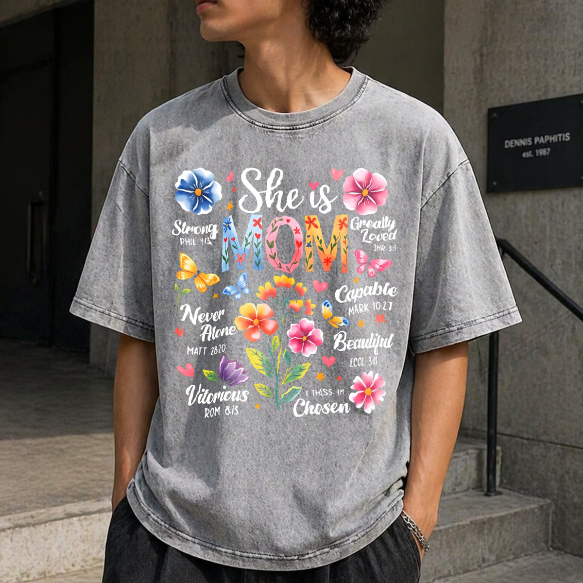 She Is Mom Bible Verses Christian Boho Floral Mother's product image 5