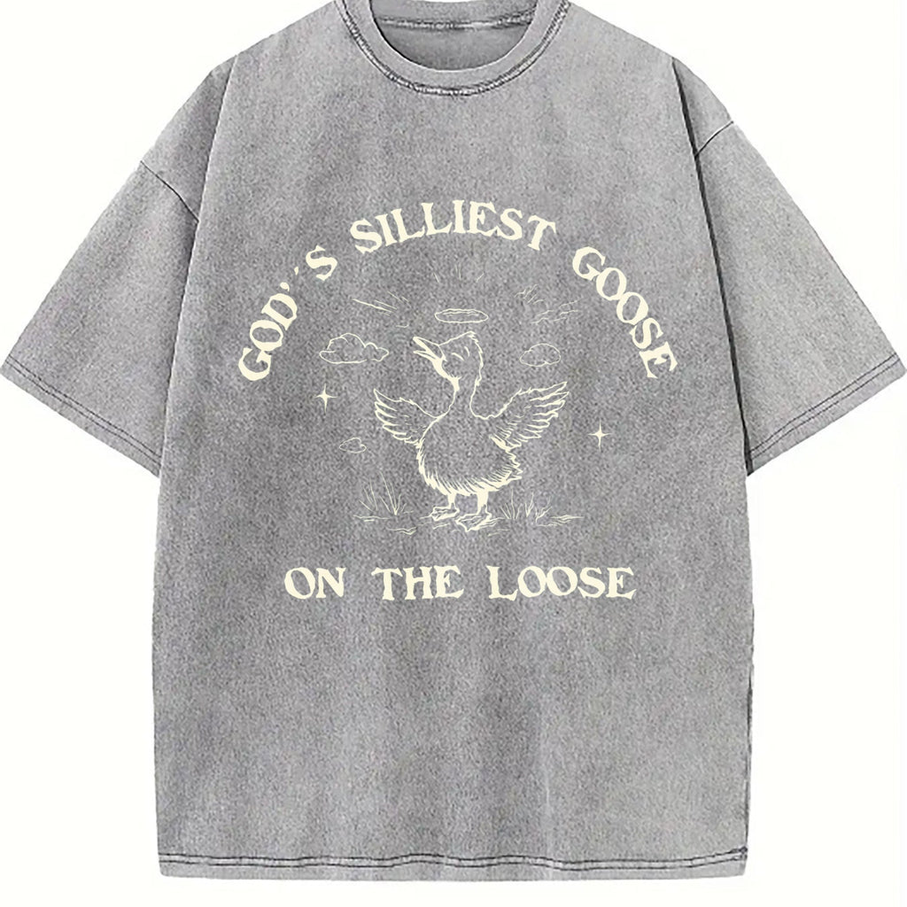 Gods Silliest Goose On The 90s Vintage Washed T-Shirt product image 5