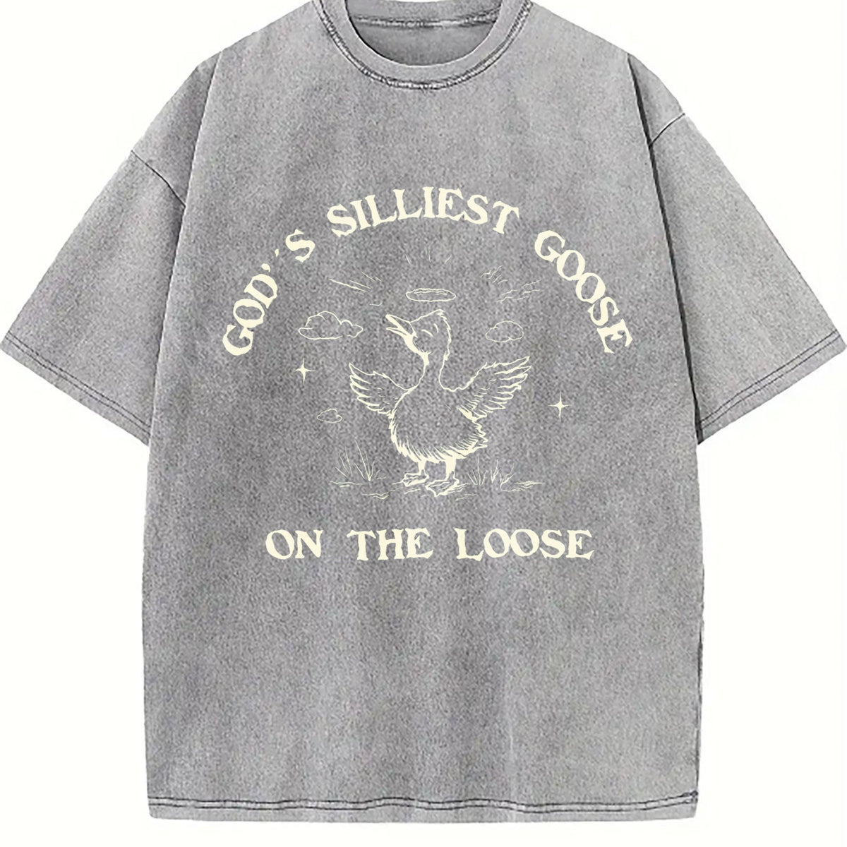 Gods Silliest Goose On The 90s Vintage Washed T-Shirt product image 5