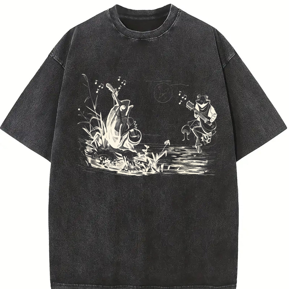 Frog Musicians 90s Vintage Washed T-Shirt product image 2