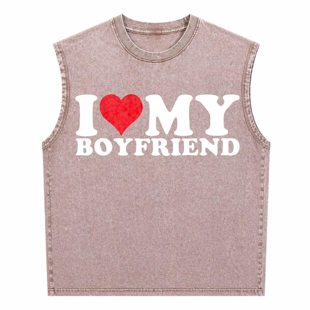 I Love My Heart Men's Washed Tank Top