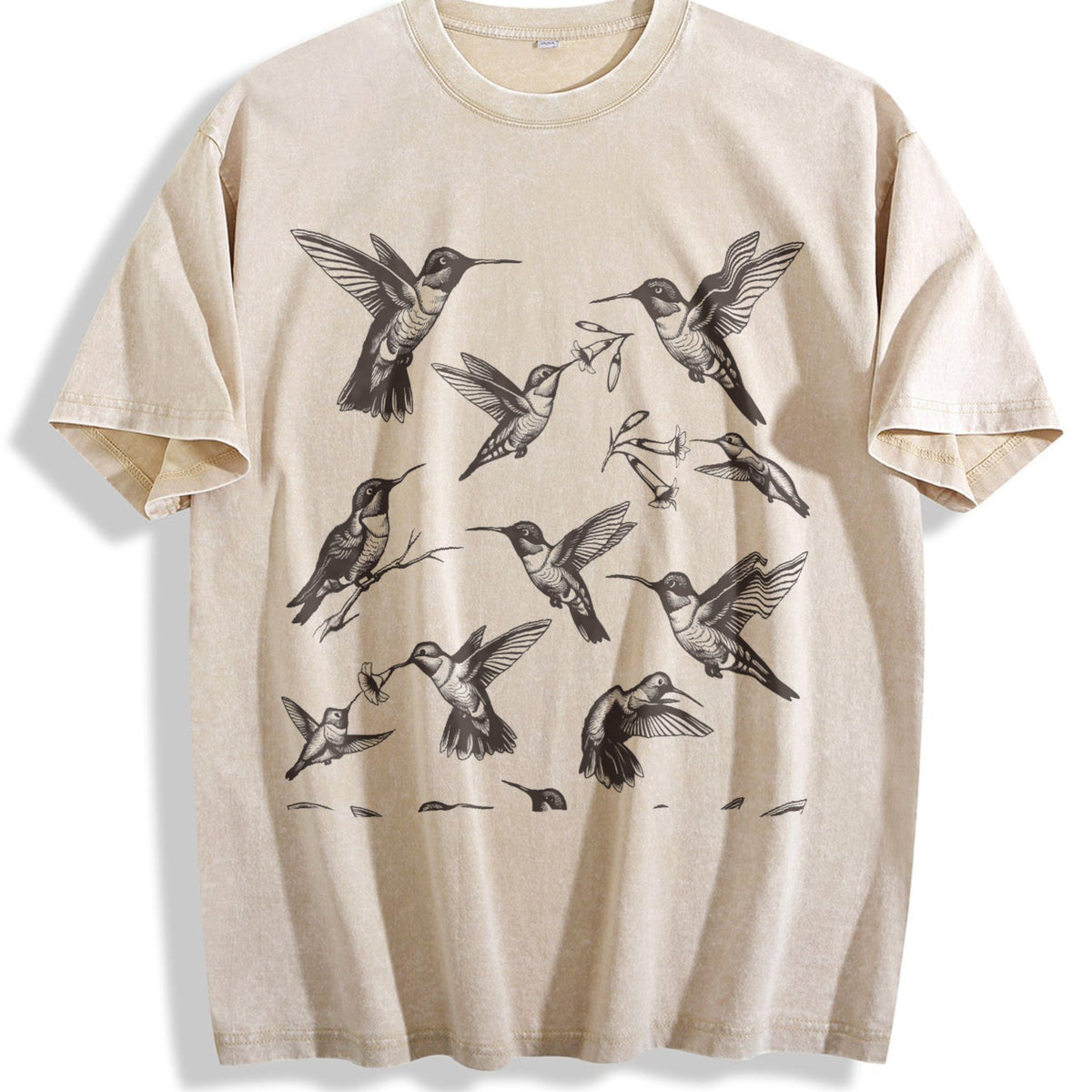 Hummingbird 90s Tattoo Vintage Washed T-Shirt product image 1