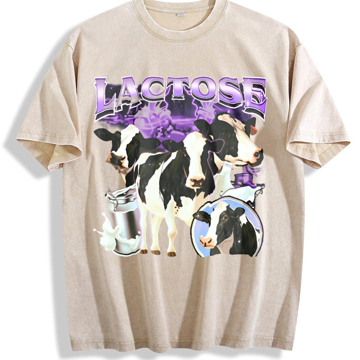 Lactose Tolerant Bootleg Vintage Washed T-Shirt product image 1