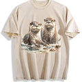 Two River Otters Wilderness 90s Vintage Washed T-Shirt product image 1