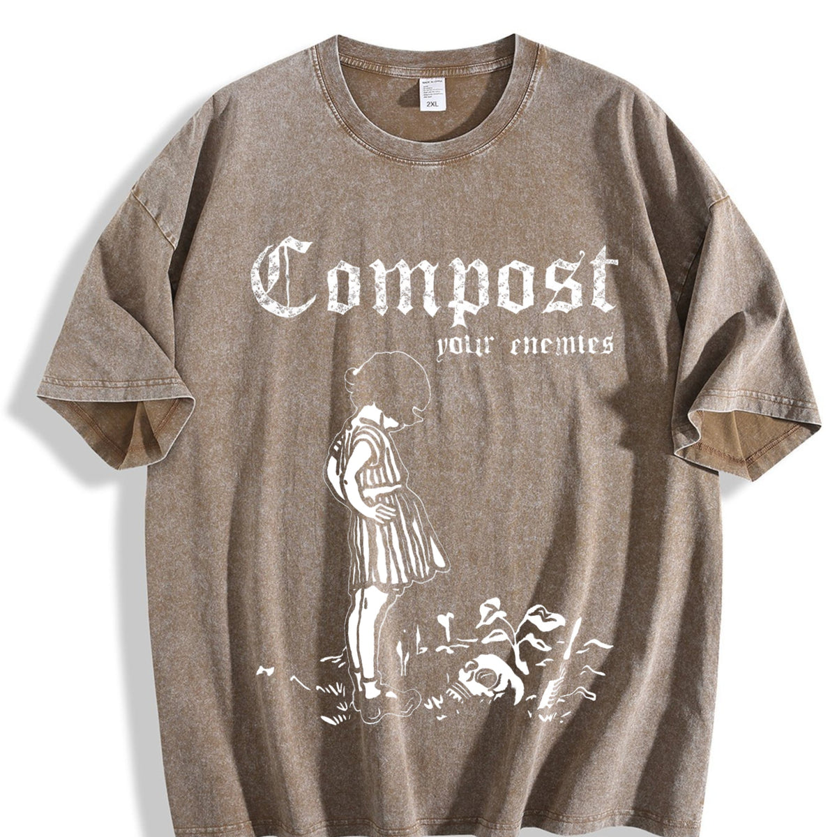 Compost Your Enemies Skeleton Vintage Washed T-Shirt product image 3