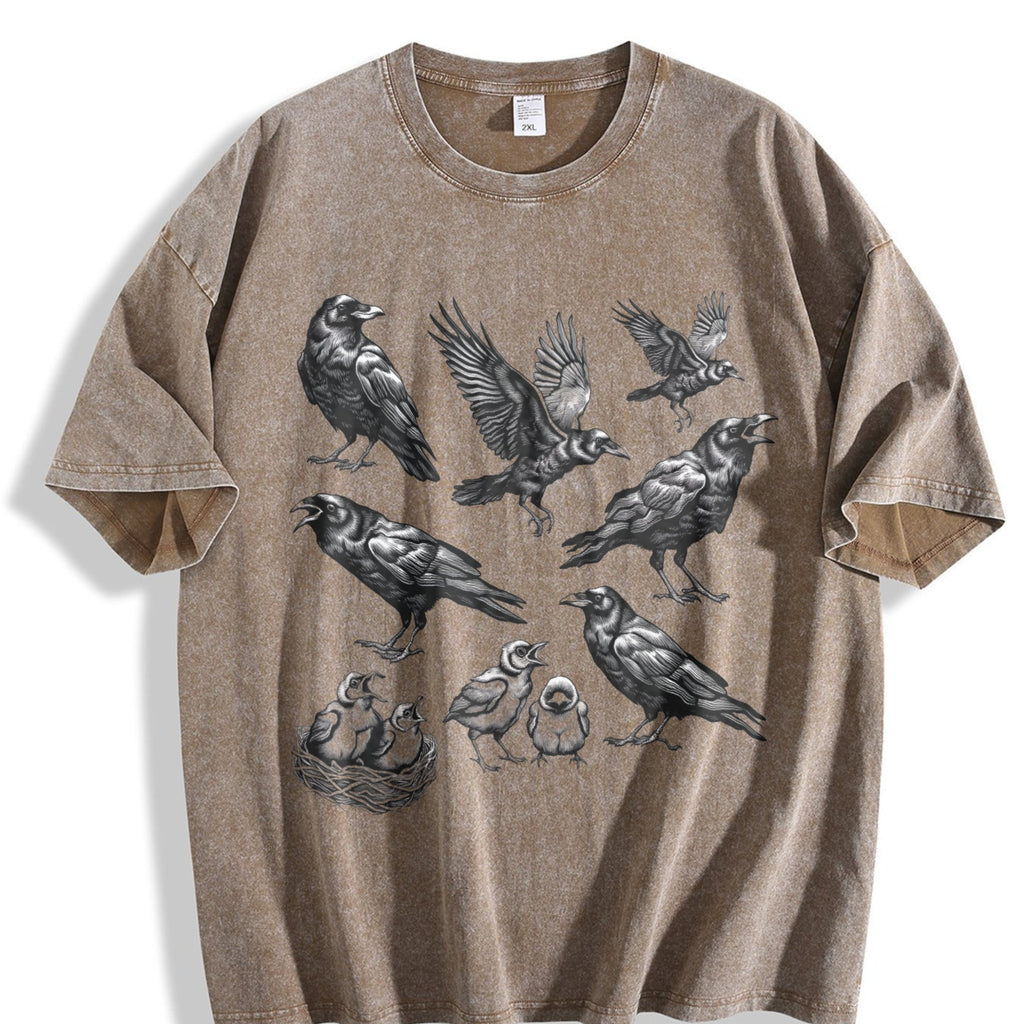 Raven 90s Tattoo Vintage Washed T-Shirt product image 3