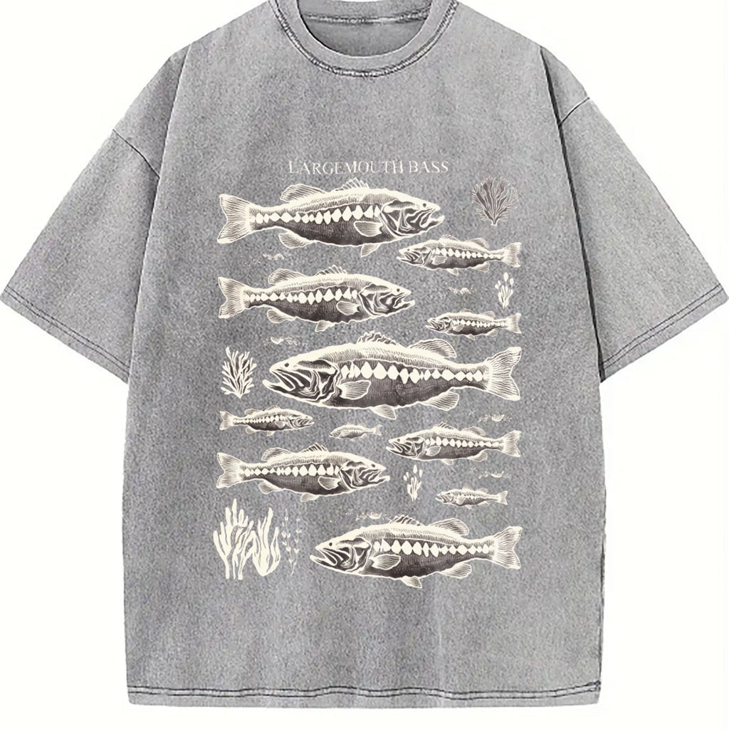 Largemouth Bass Fish 90s Vintage Washed T-Shirt product image 5