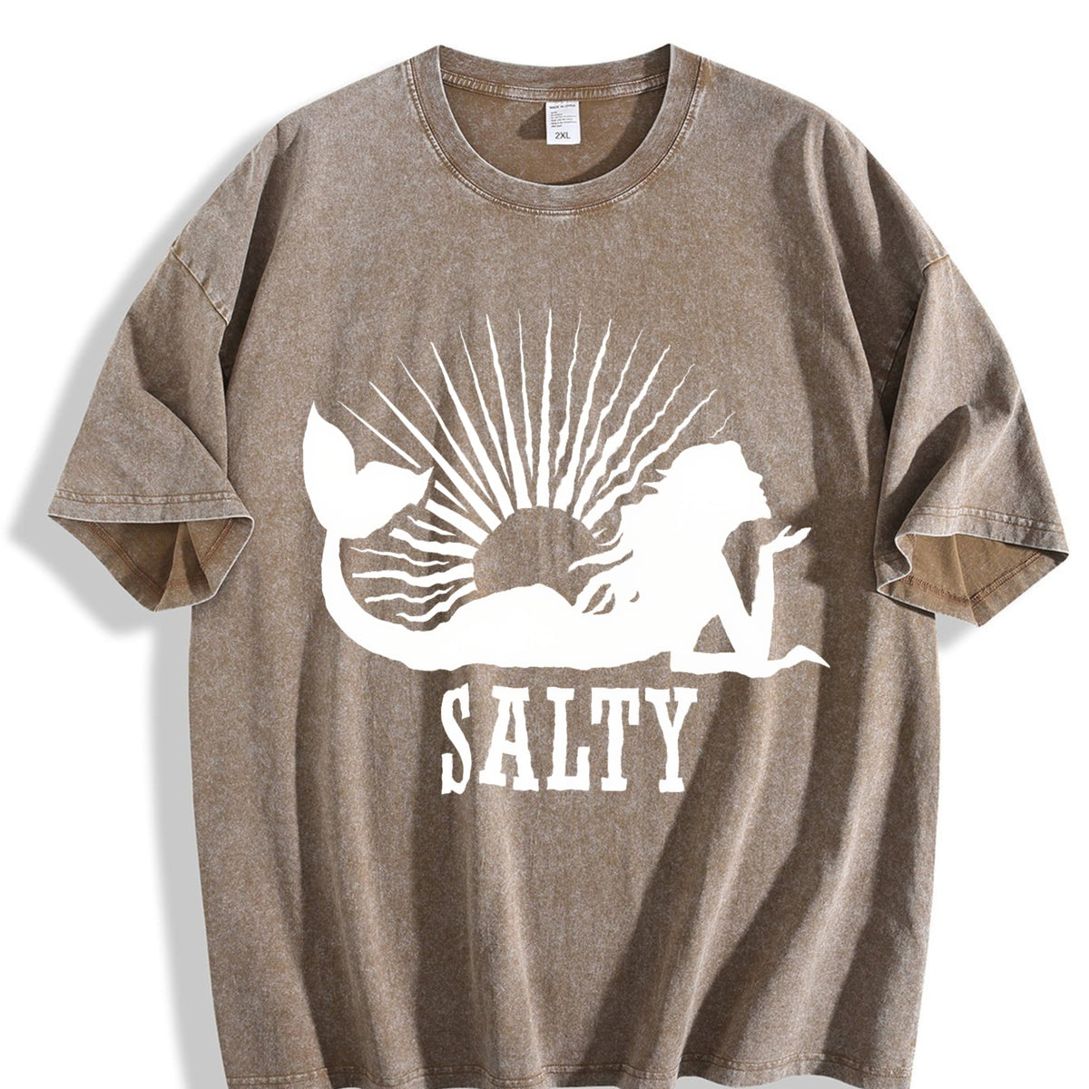 Beach Salty Mermaid Summer Vintage Washed T-Shirt product image 3