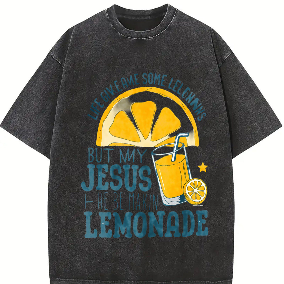 Vibrant 'life Gave Me Some Lemon Vintage Washed T-Shirt product image 2