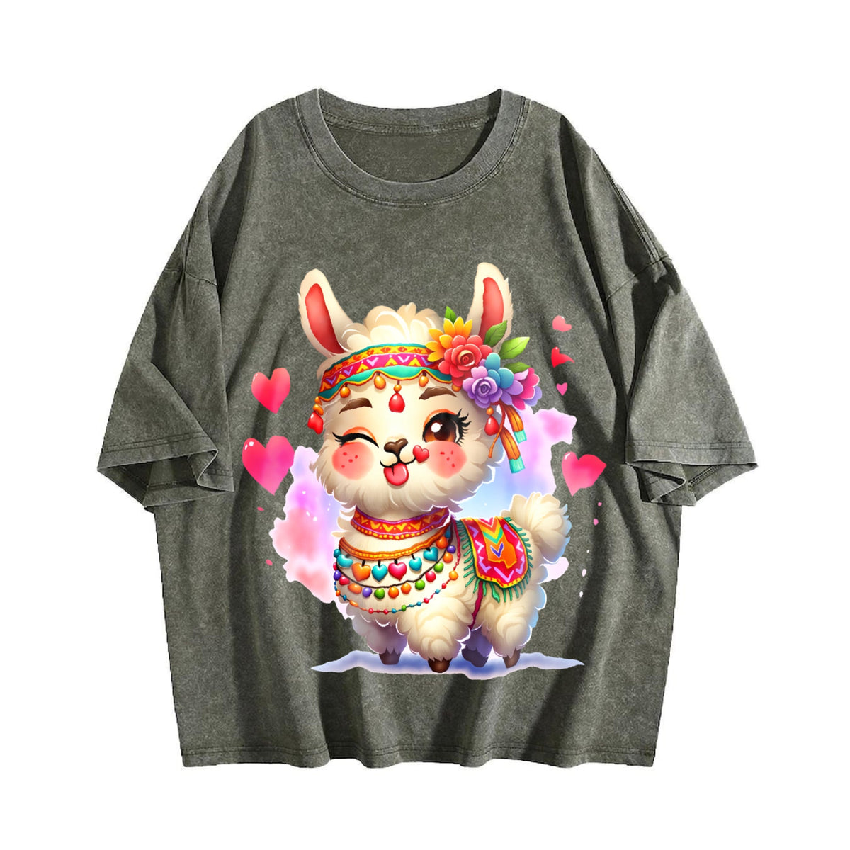 Llama Hair Accent Vintage Washed T-Shirt product image 4