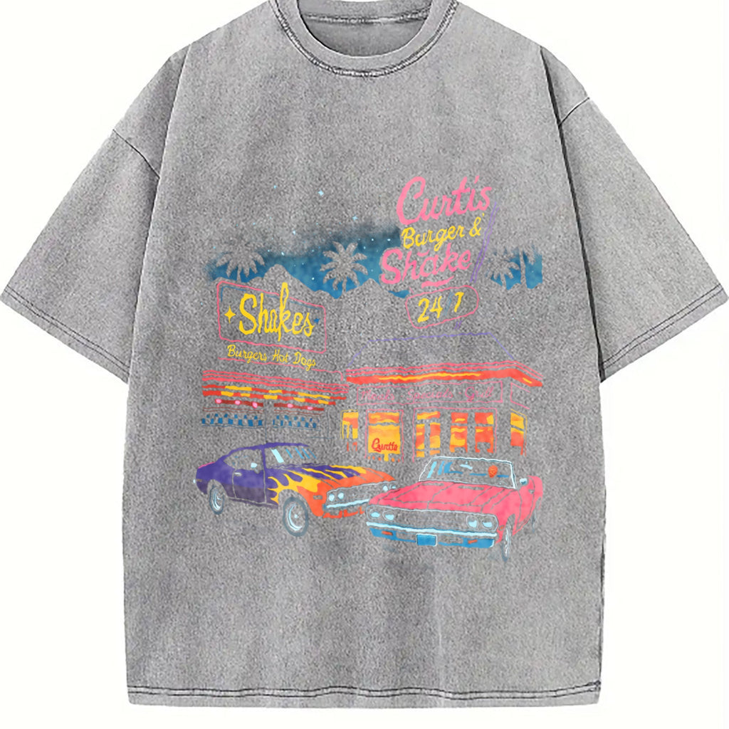 Muscle Car 90s Vintage Washed T-Shirt product image 5