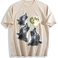 Baby Wolf Howling To Moon 90s Vintage Washed T-Shirt product image 1