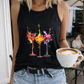 Vibrant Wine Glass Splash Women's Tank Top
