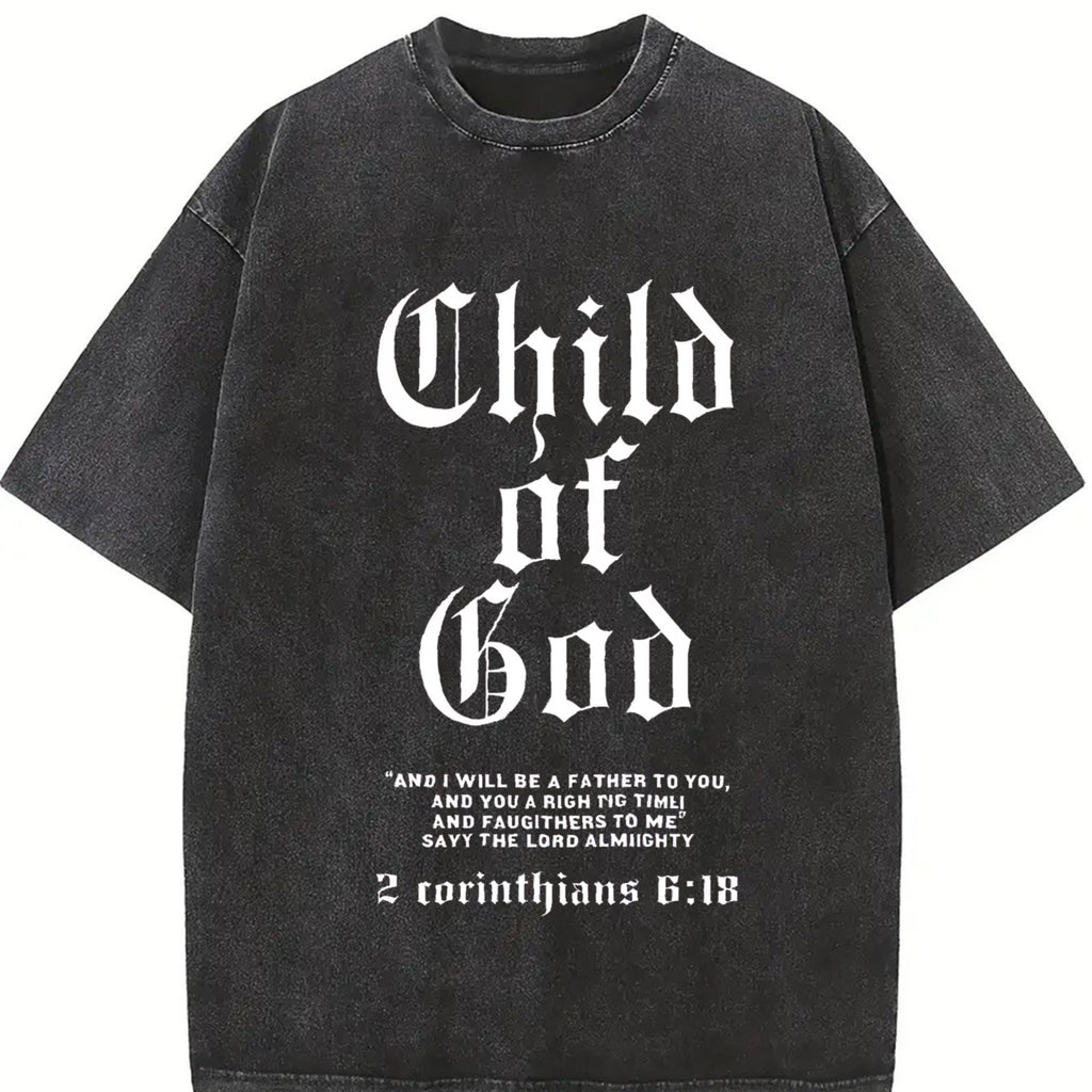 Child of God Scripture Vintage Washed T-Shirt product image 2