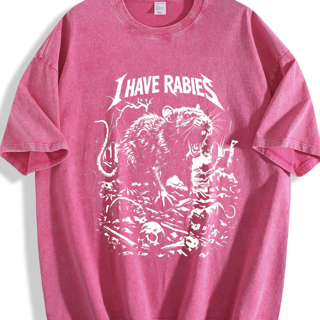 I Have Rabies Rat Vintage Washed T-Shirt product image 7