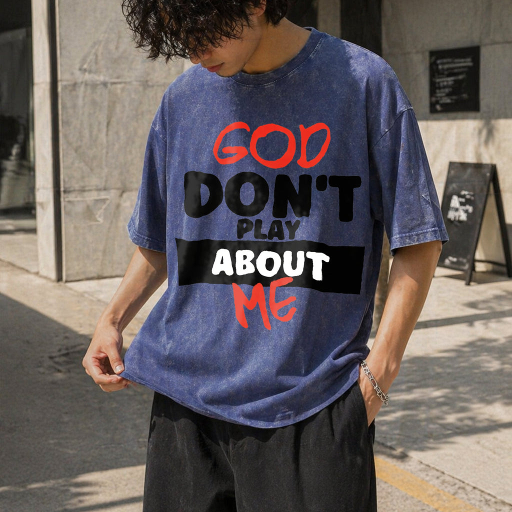 God Don't Play About Me Vintage Washed T-Shirt product image 8