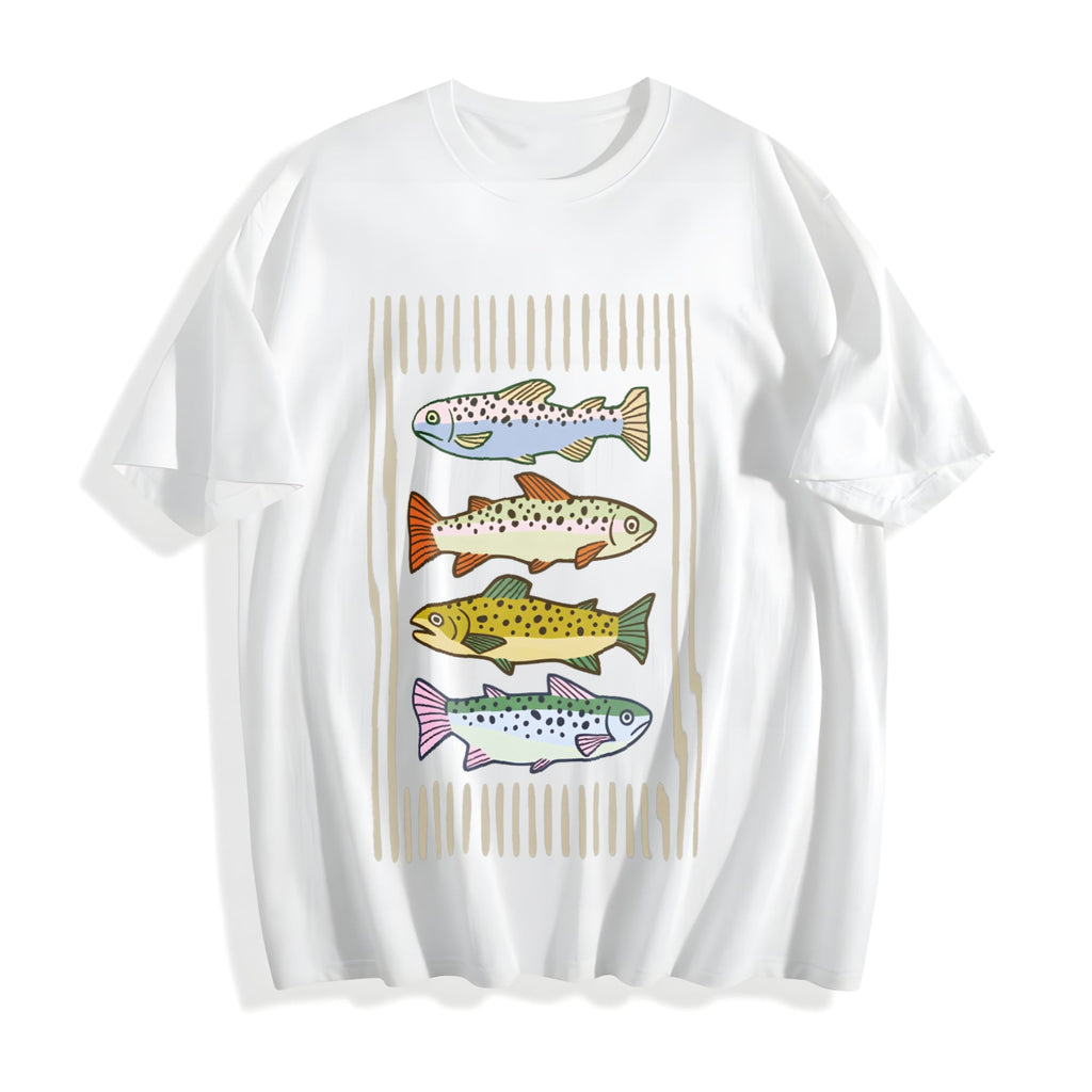 Trout Fish Cotton T-Shirt product image 2