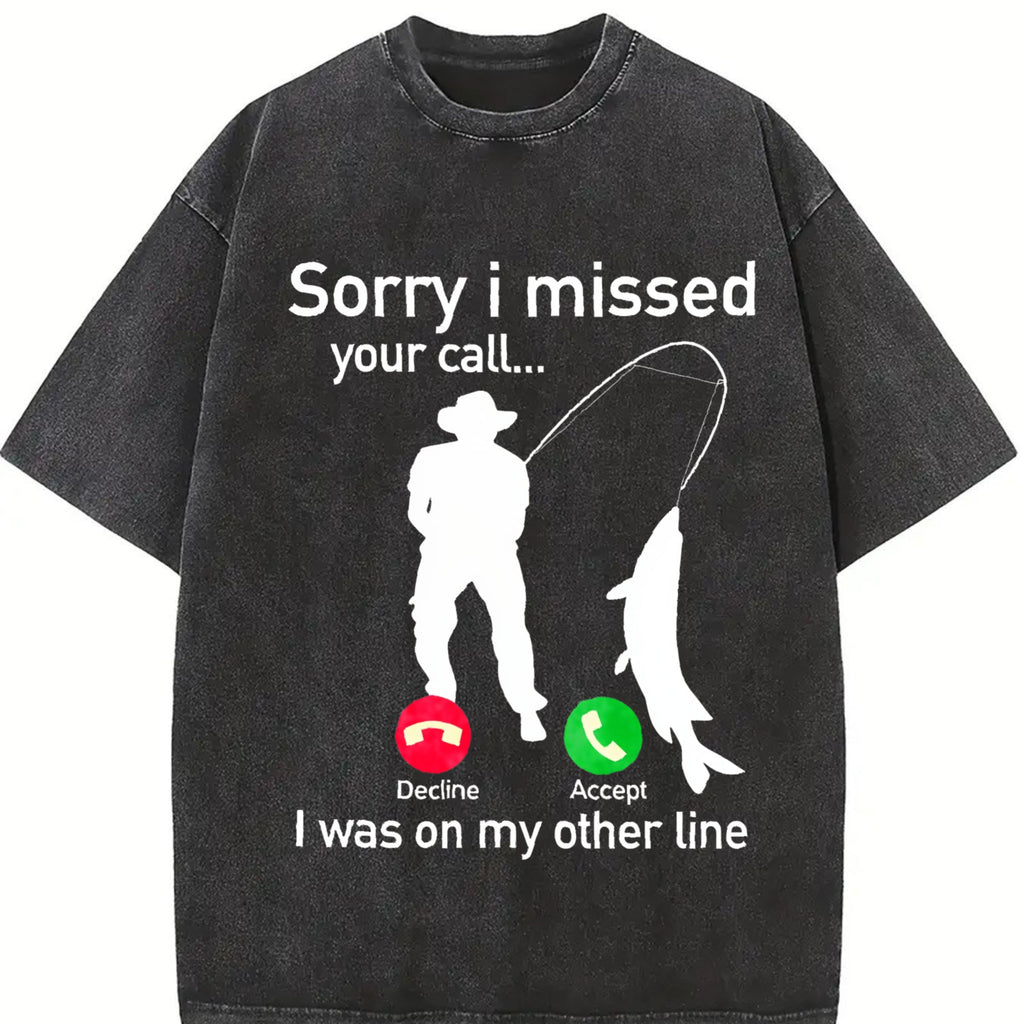 Fishing Phone Call With Line - Funny Fish Vintage Washed product image 2