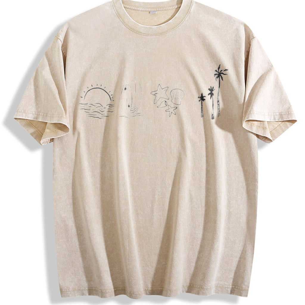 Surfer Ocean 90s Vintage Washed T-Shirt product image 1