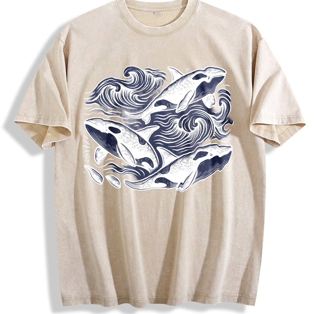 Orcas Ocean 90s Vintage Washed T-Shirt product image 1