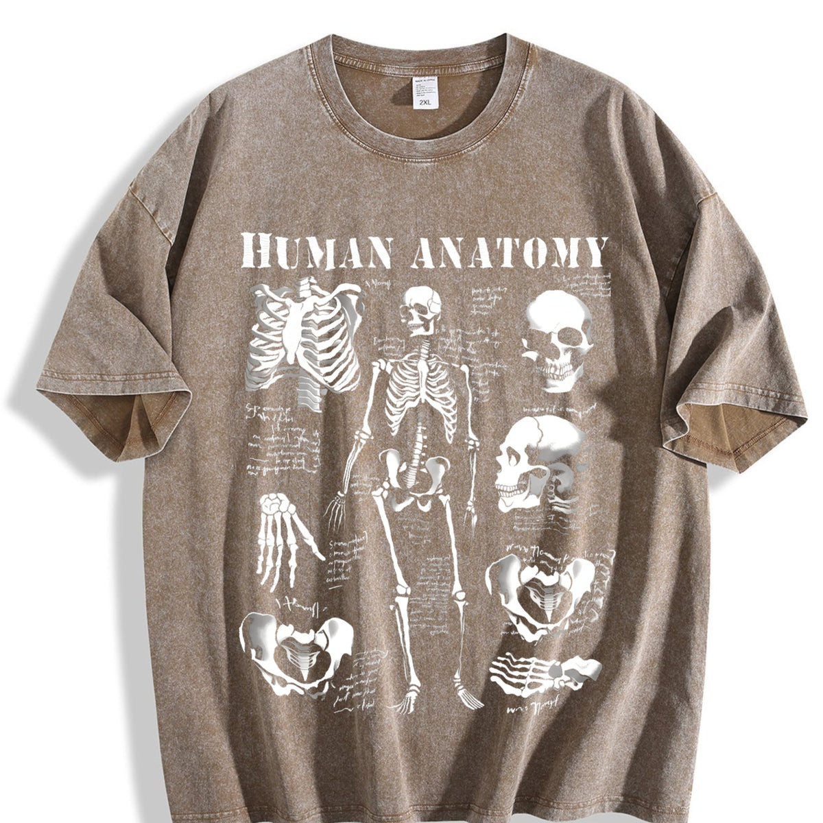 Anatomy Chart - Human Body Diagram Vintage Washed T-Shirt product image 3