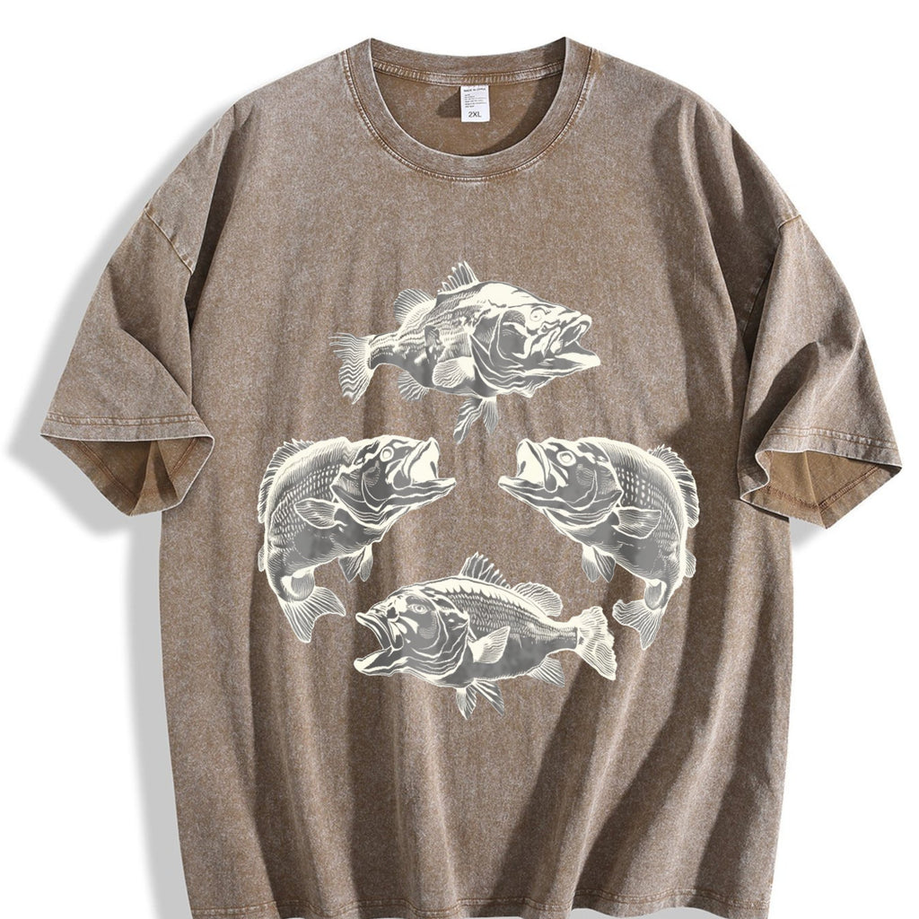 Bass Fish 90s Vintage Washed T-Shirt product image 3