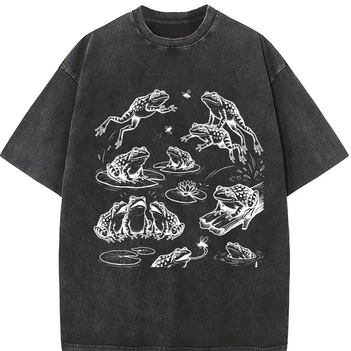 Frogs 90s Tattoo Vintage Washed T-Shirt product image 2
