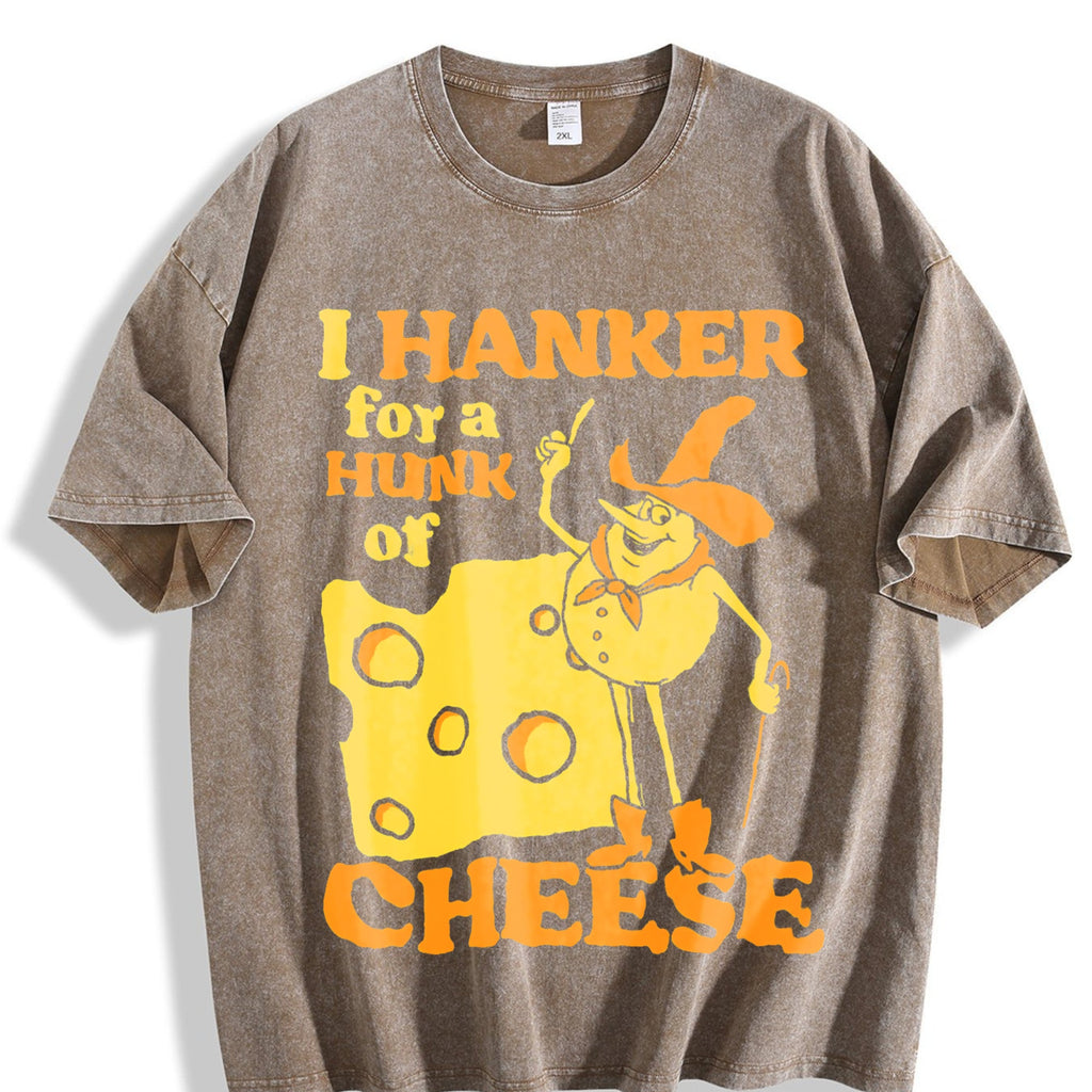 Funny Cheese Meme Vintage Washed T-Shirt product image 3