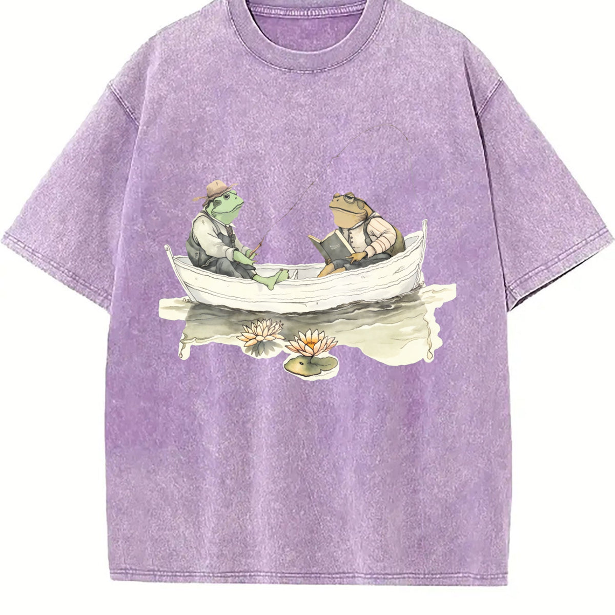 Fishing Frogs 90s Vintage Washed T-Shirt product image 6